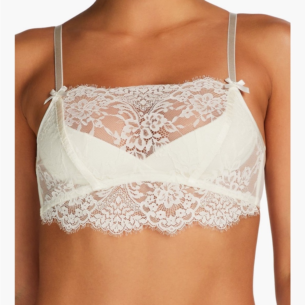 Delicate Lace Bralette - Snow White
